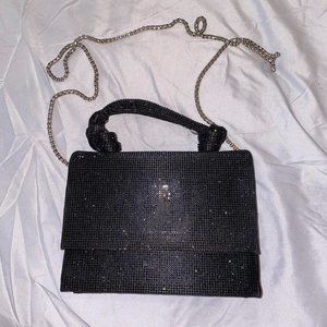 Zara - Black Sparkly Mini City Bag